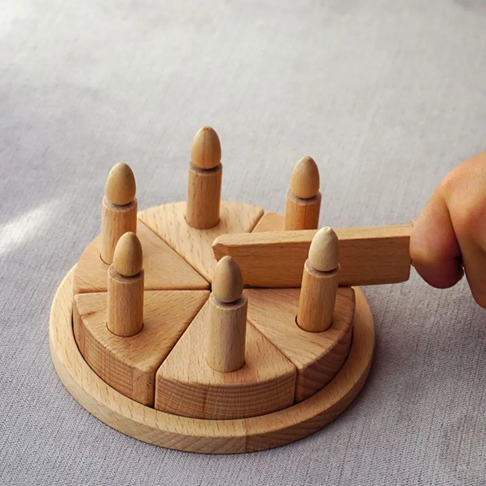 5 Pcs Wooden Toy Smooth Surface House Supplies Kitchenware Pretend Play Miniature Scene Educational Toy For Kids