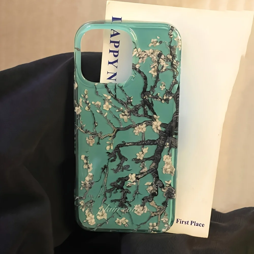 Exquisite White Peach Blossom Tree Shockproof Phone Case