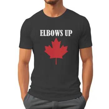 Elbows Up Canada Print T-shirts Summer Short Sleeve 1