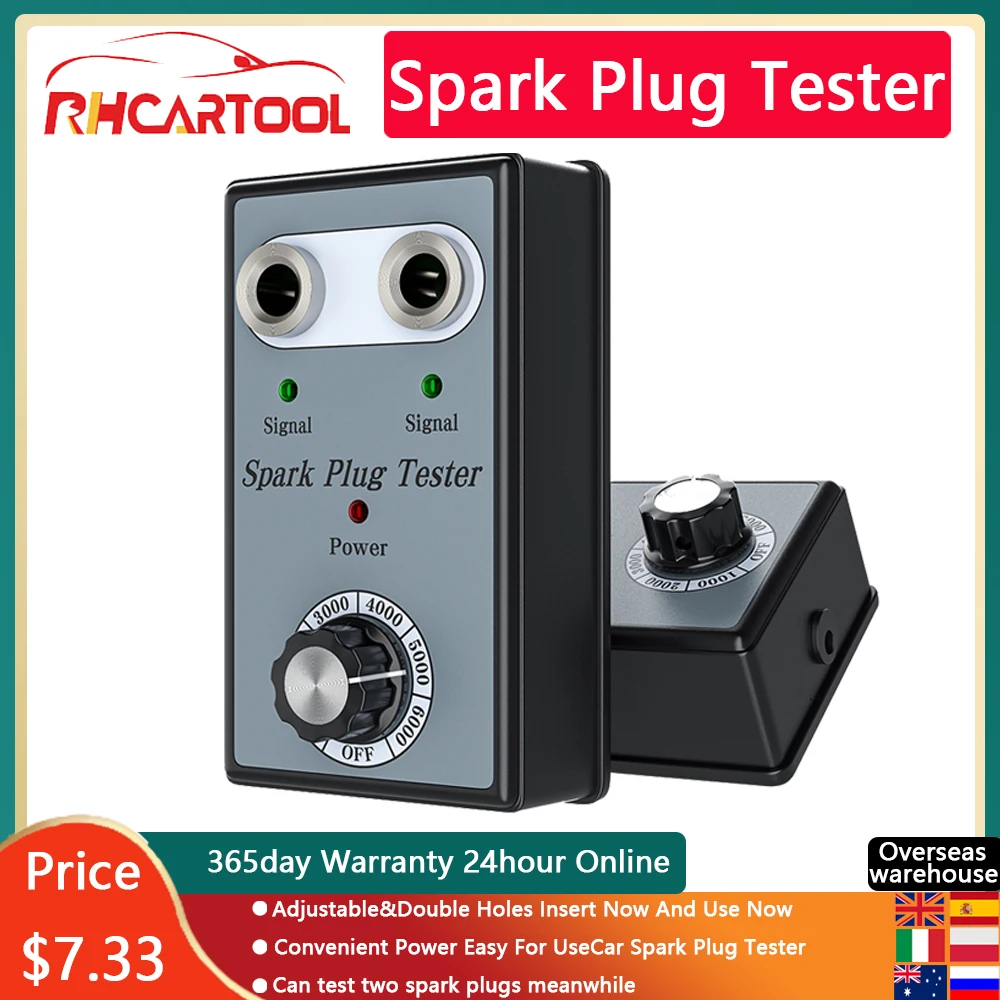 OBD2 Car Spark Plug Tester Ignition Testers Automotive Diagnostic Tool Double Hole Analyzer for