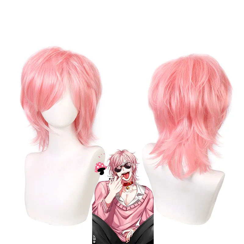 

Cos Lily Gorgeous Pink Short Hair High Temperature Silk Cosplay Wig Spot