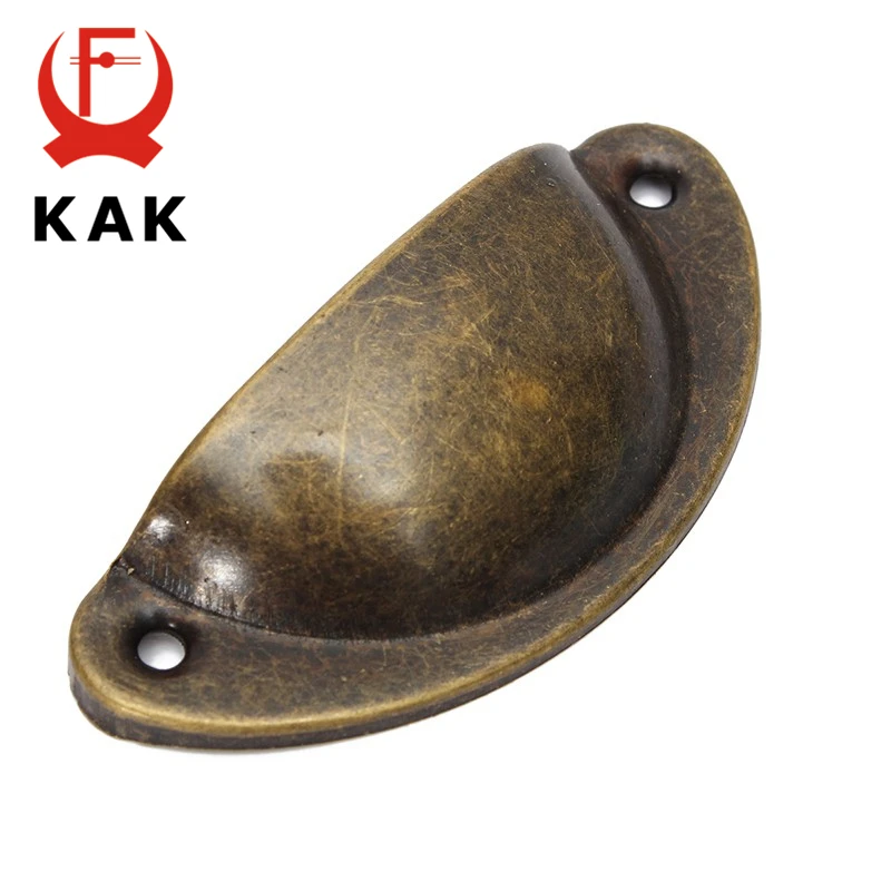 20PCS Retro Metal Kitchen Drawer Cabinet Door Handle And Furniture Knobs Hardware Cupboard Antique Brass Shell Pull Handles