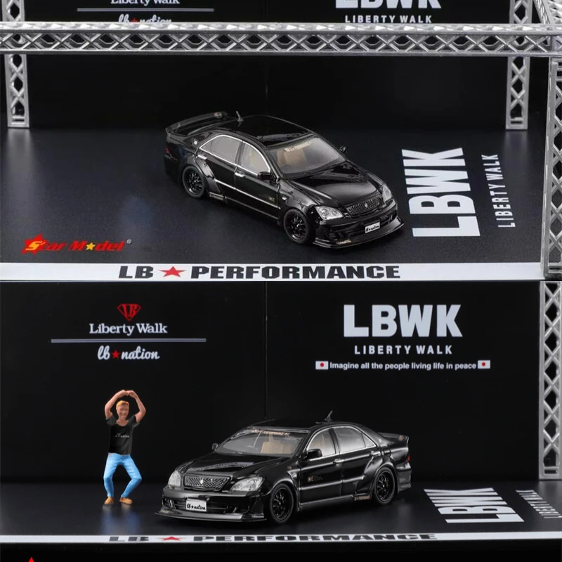 

**Pre-order** Star Model 1:64 Liberty Walk Crown Mk12 LB nation Presentation Black limited499 Diecast Model Car