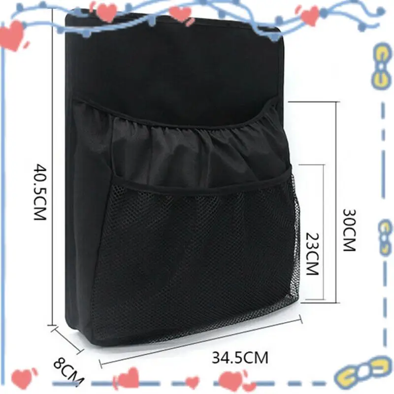 자동차 네트 메쉬 포켓 시트 백 멀티 포켓 보관 가방 정리 홀더 블랙