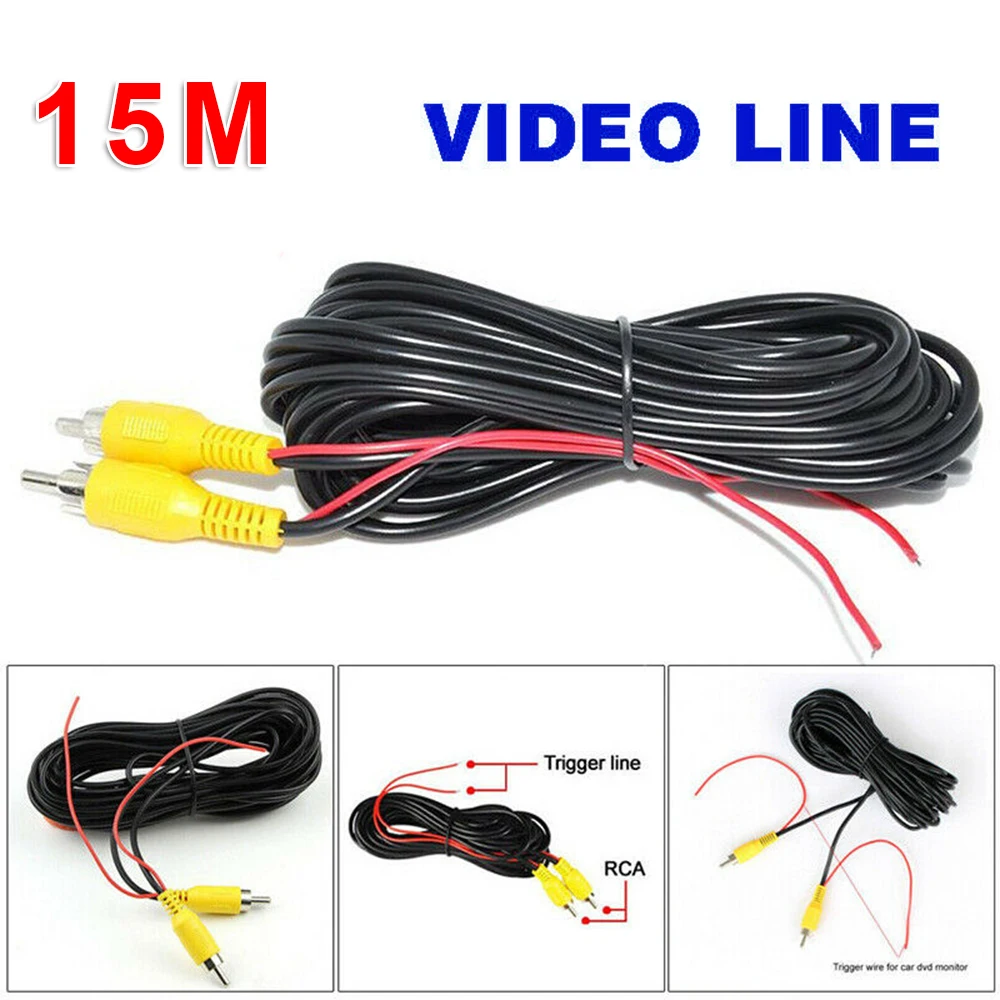 

Car Video Cable - Brand New, High Quality PVC 12-24V, -20°C To 105°C, 1-2A Working Current, Wear Resistant 15 Meters Length