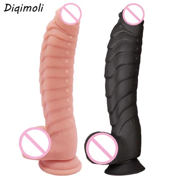 Huge Silicone Scaly Dildos with Suction Cup Soft Big Dick Realistic Penis Erotic Thick Phallus Sex Toys for Women Masturbation 1