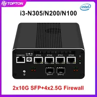 Topton 12th Gen 2*10G SFP+ Intel i3-N305 N200 N100 Firewall Appliance 4x i226-V 2.5G DDR5 NVMe Soft Router Mini PC Proxmox ESXi 1
