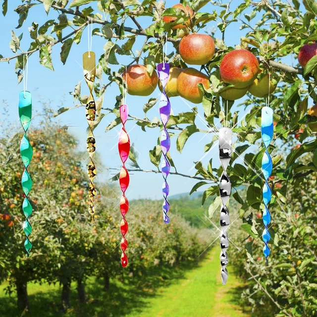12Db 30 Cm Madártaszító Reflektív Ijesztő Rudak Függő Szél Spirális Fényvisszaverő Mezőgazdasági Kert Díszek Dekoráció - Image 4