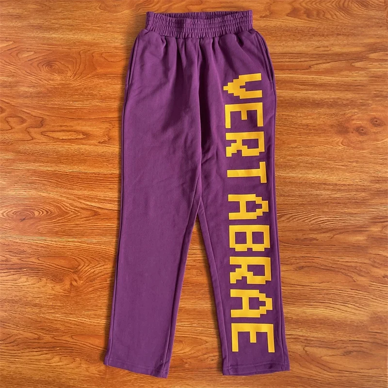 

Vertabrae Sweatpants 3D Glued Letter Printing High Street 1:1 Couple Sports and Casual Pants
