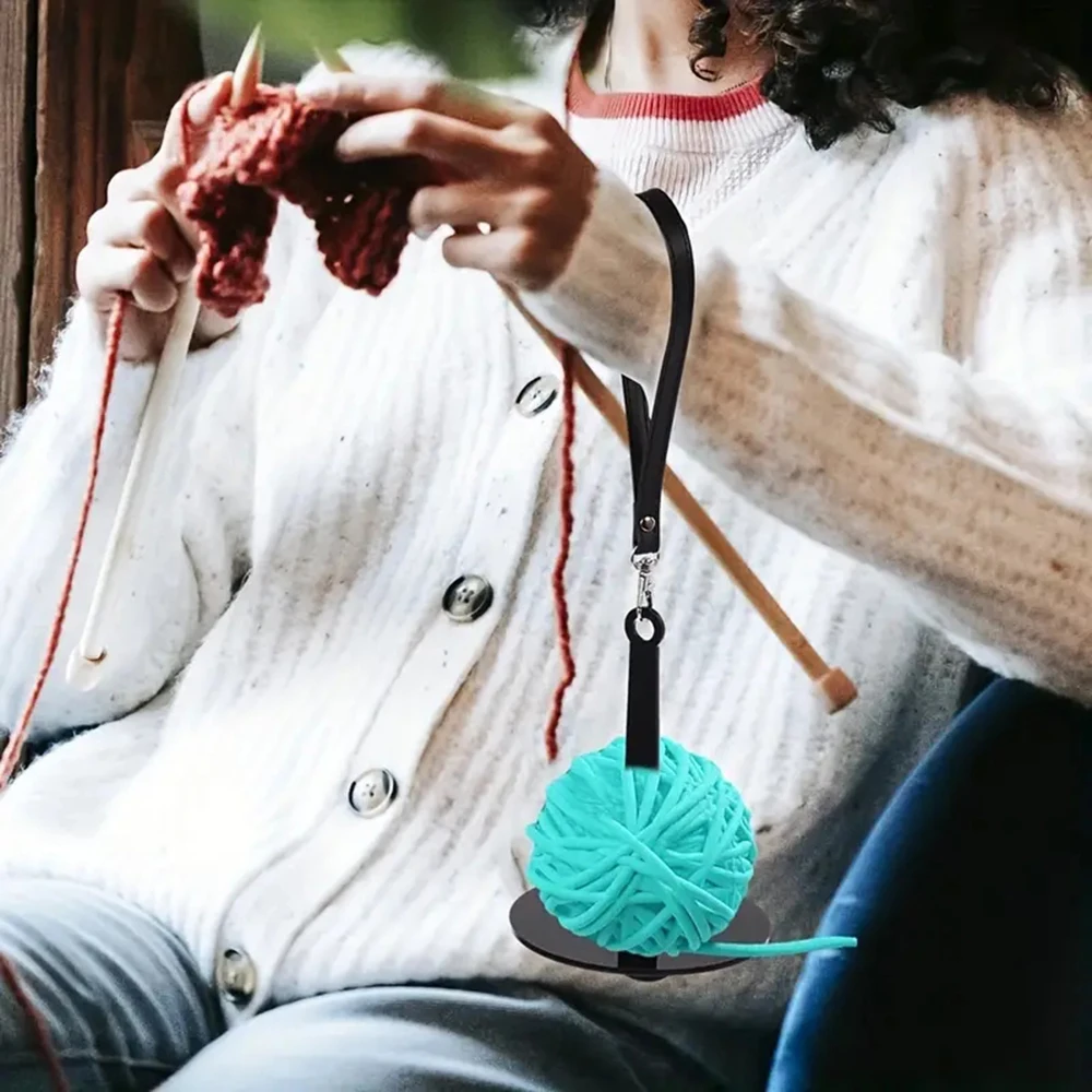 

Портативный держатель пряжи на запястье со шнурком, стабильный диспенсер пряжи для вязаных шапок, шарфов