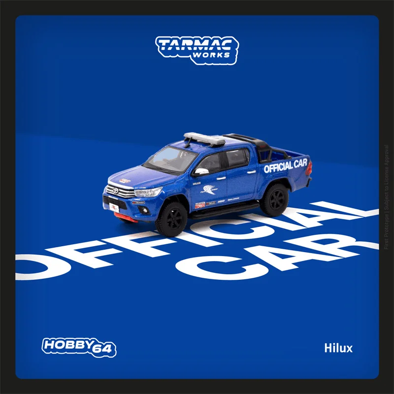 

** Предзаказ ** Tarmac работает 1:64 Hilux Fuji Speedway официальная синяя модель автомобиля под давлением