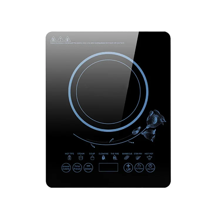 Factory Price Electric Stove, Single Burner LED 2200W Button Cooktop Household Induction Cooker/