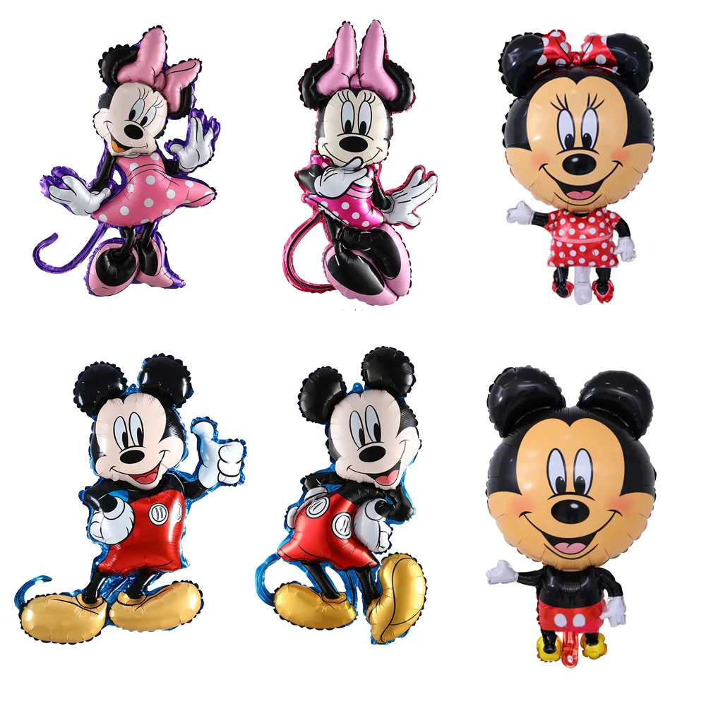 

Large Mickey Minnie Mouse Balloons Disney Cartoon Theme Foil Balloon Boys Girls Birthday Party Baby Shower Decorations Kids Toys