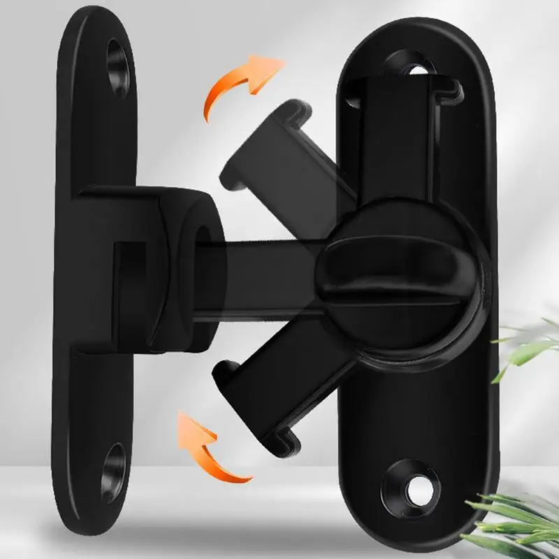 Sliding Gate Lock 90/180 Sliding Door Latches Security Door Locks Barn Lock Hardware With 4 Screws Punch-Free Installation