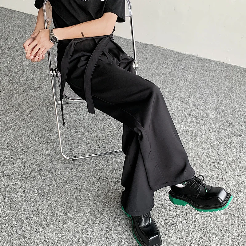 Oversized Black Suit Pants Men Fashion Social Mens Dress Pants Korean Loose Straight Wide Leg Pants Mens Office Formal Trousers