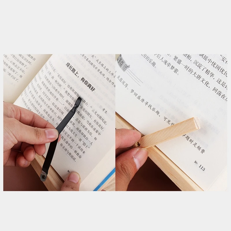 Adjustable Book Holder Bookrest Wooden Reading Stand Recipe Cookbook Holder Stand Foldable for Kid Adult Home Office