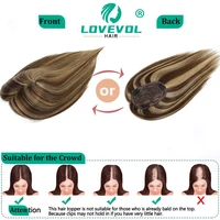 Topper avec Clips pour Femmes, Extensions de Cheveux 100% Naturels Remy, Cheveux Fins, réinitialisation en une Pièce, 25-45cm 3