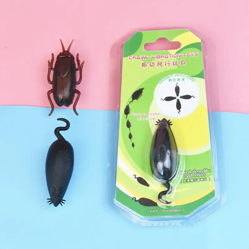 Funny Toy Fake Cockroach Mouse Electronic Trick-Playing Toy Simulation Insect Crawl Cockroaches/ Mouse Vibration Toys Cat Toys