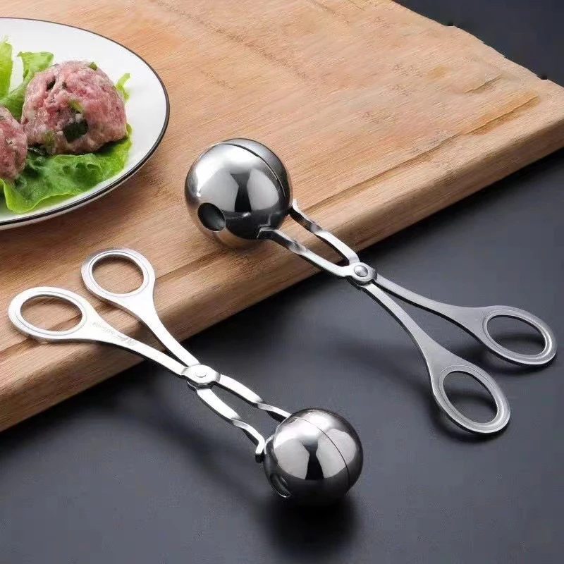 Meat Ball Maker Tool Stainless Steel Clip Round Rice Ball Shaper Spoon Meatball Making Mold Non Stick Stuffed Kitchen Gadget meat ball maker
