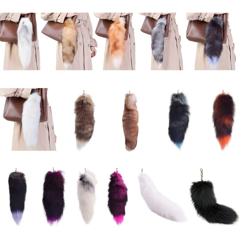 

Animal Tail Keychain Key Holder Purse Bag Charm Keychain Accessory