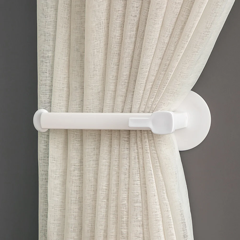 

2 Pcs Curtains Fixing Hook Retainer Baseball Cap Supply Hold Backs White Holders