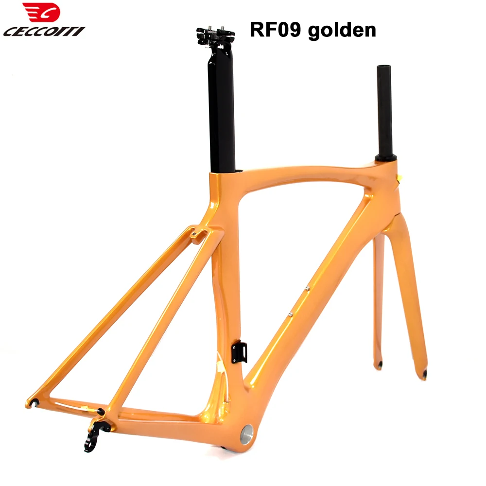 CECCOTTI RF09 Model Aer Road Bike Frame Fit 700C Wheels and 28mm Tires Carbon Frames V Brake Bicycle Frameset 2Year Warranty