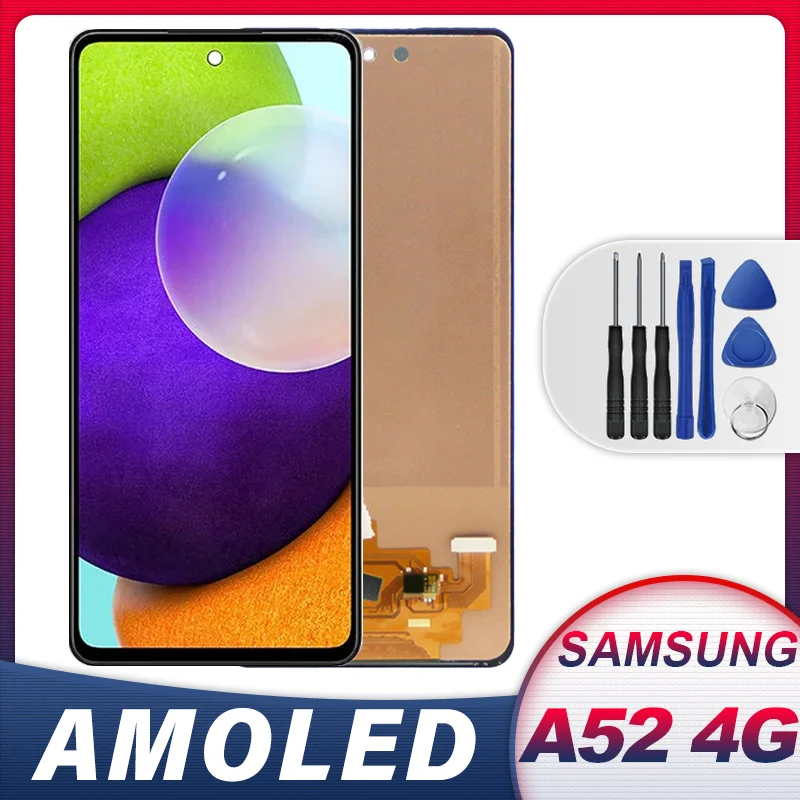 

6.5'' Super AMOLED For Samsung Galaxy A52 4G LCD Display A525F A525F/DS A525M Touch Screen Replacement Digitizer Assembly