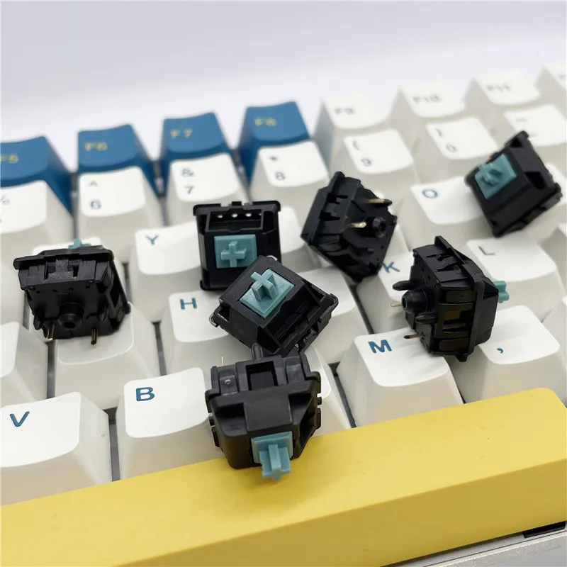 JWICK JWK T1 V2 촉각 스위치 나일론 67g 게임용 기계식 키보드 파란색 Mx 스위치 공장 윤활 5 핀 핫스왑 맞춤형 게이머 축