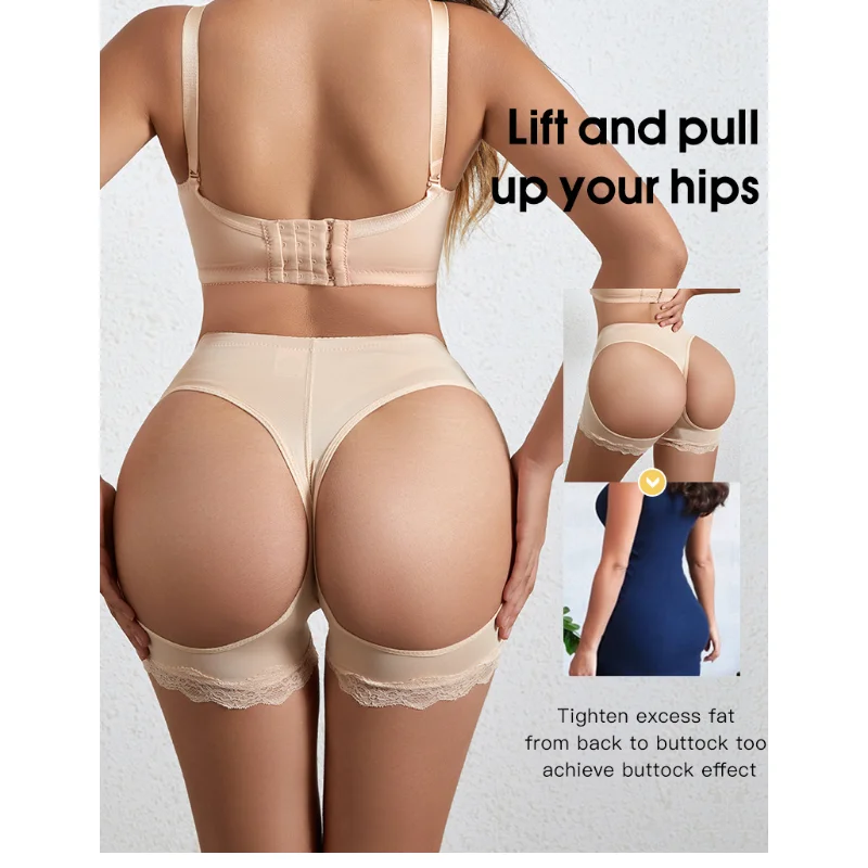 

Sexy show pp buttocks pants buckle adjustment large size shapewear hip tummy pants