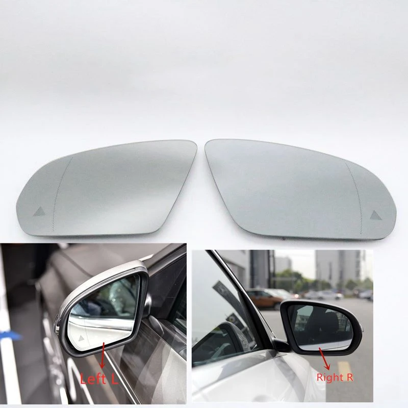 

Auto Heated Blind Spot Warning Rear Mirror Glass LHD For Mercedes-Benz C E S GLC Class W205 W222 W217 W213 W238 2015-2019