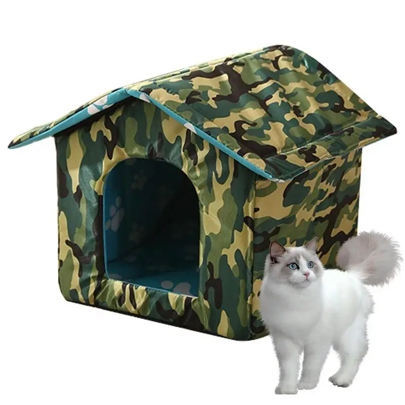 

Warm Cat House For Winter Cat House Outdoor Weatherproof Rabbit Hutch Small Kennel For Small Medium Pets Outdoor Thickened