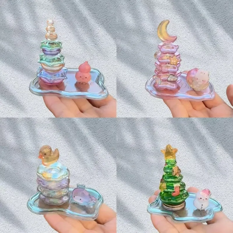 코너 크리스탈 3D 엠보싱 스티커, 어린이용 DIY 스택형 스티커, 장 스티커, 귀엽고 재미있는 스티커