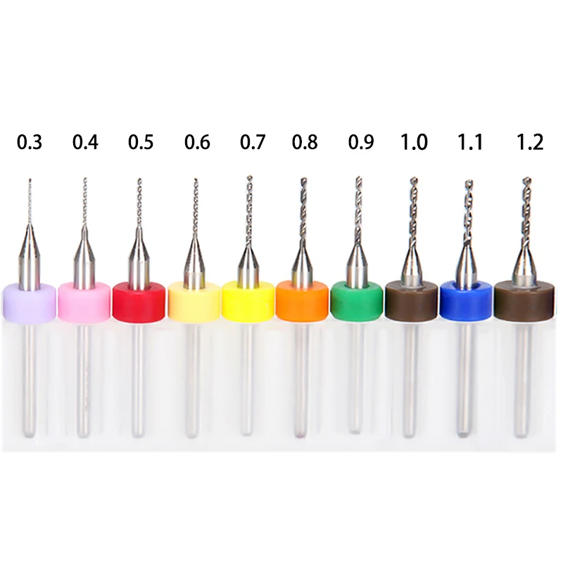 

10PCS Mixed 0.1mm 0.2mm 0.3mm 0.4mm 0.5mm 0.6mm 0.8mm 1.0mm 3D Printer Nozzle Cleaning Drill Bits Kit fit MK7 MK8 Print Nozzle