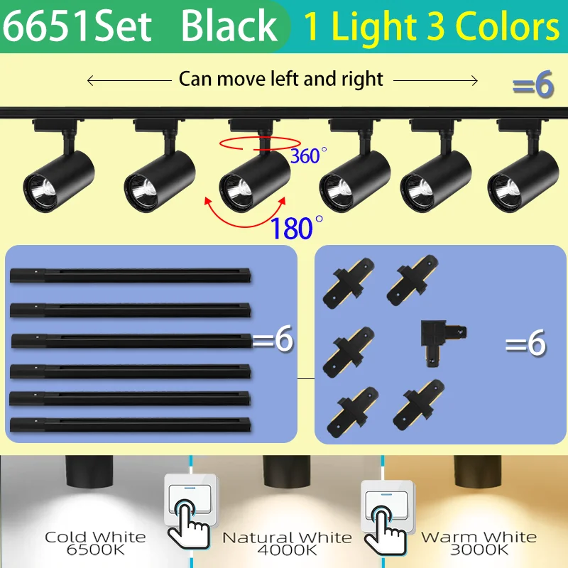 1 Set black(6651)