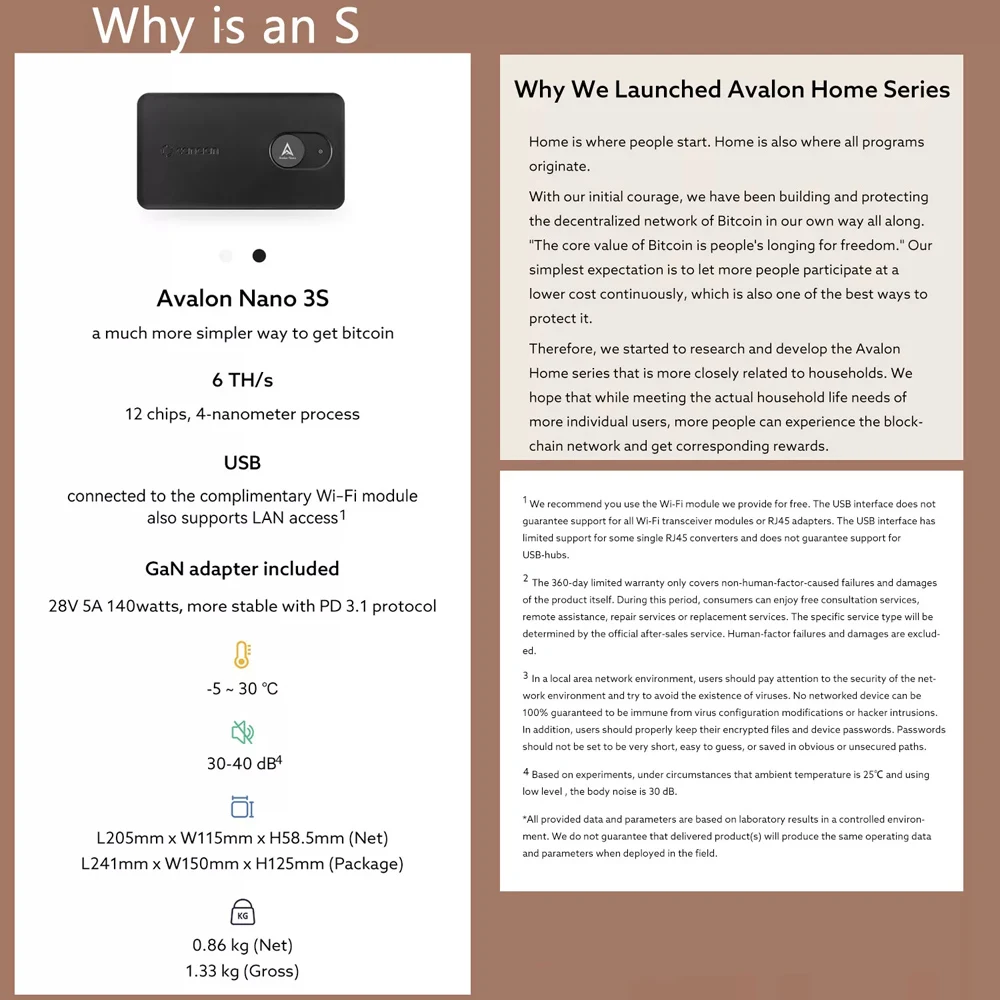 Avalon Nano 3S Design