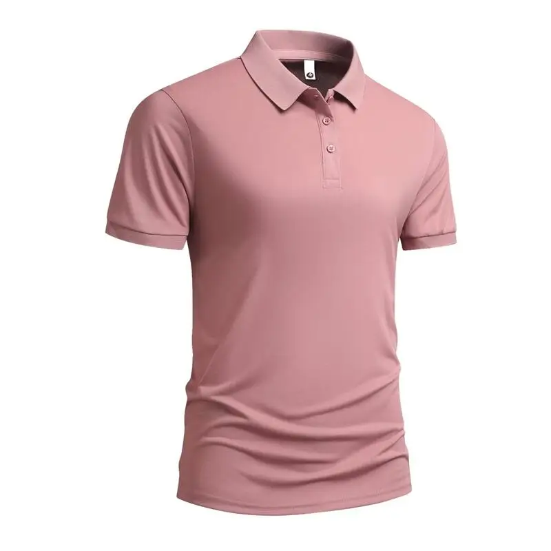 الصيف عارضة قصيرة الأكمام بلون قميص بولو الرجال زا...