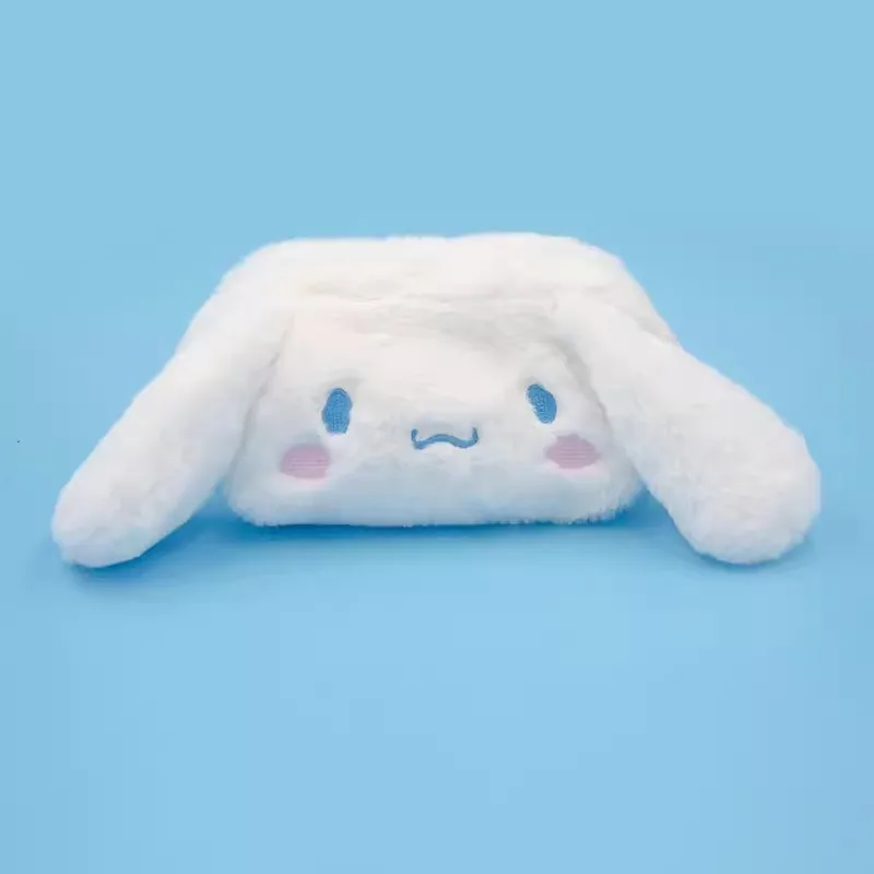 Sanrio My Melody Plush Cosmetic Bag Cinnamoroll Handbag Kuromi Hangyodon Coin Purse Drawstring Pockets Girls Birthday Gifts Toys