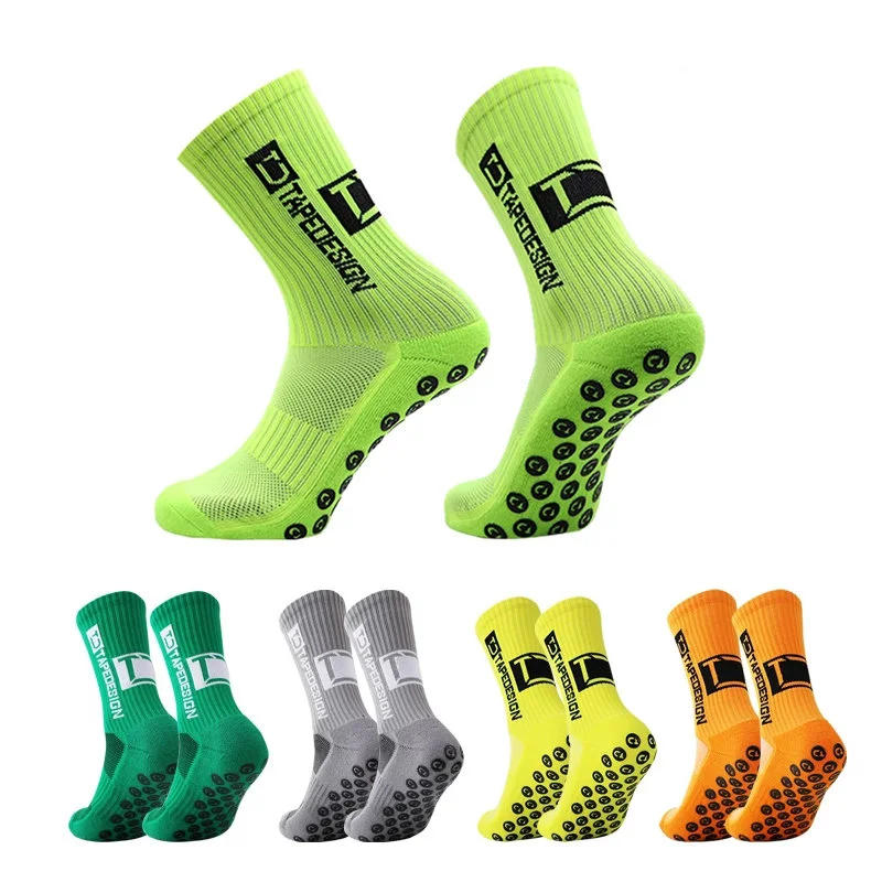 

2023 New ANTI SLIP Football Socks Mid Calf Non Slip Soccer Cycling Sports Socks Mens Warm Sock