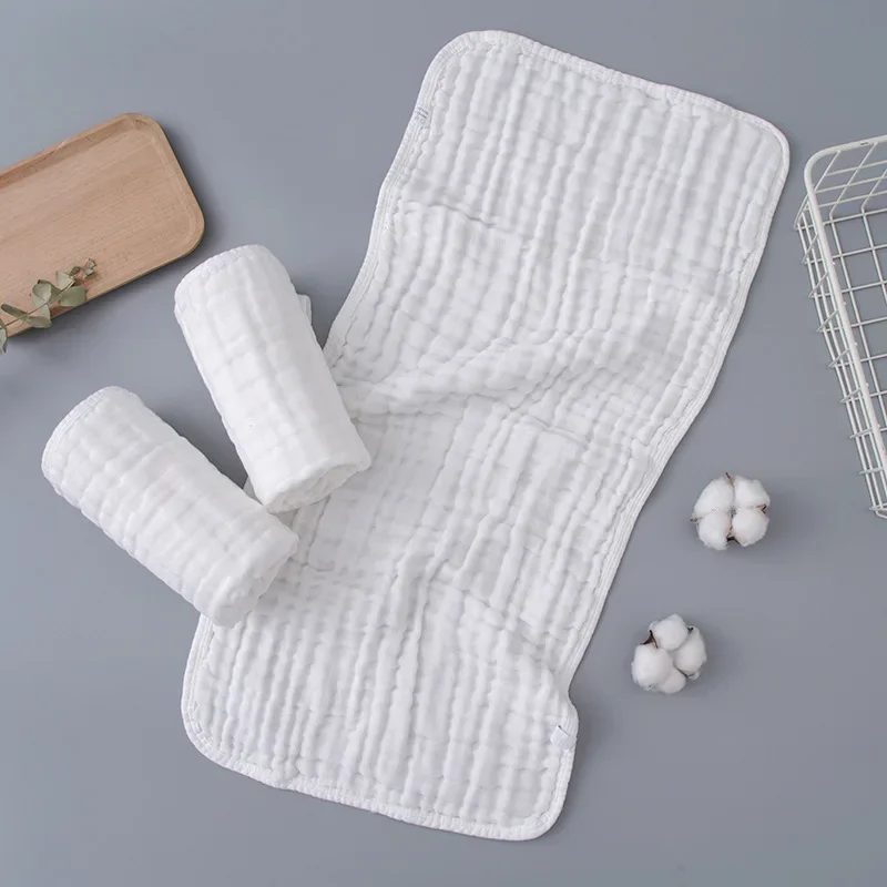 Muslin Newborn Towel Baby Items White 6 Layers Kids Hand Face Towels Cotton Baby Bibs Burp Cloth 1/3Pcs 25*50cm Towel bath towel baby towel muslin towel muslin burp cloth muslin feeding towel