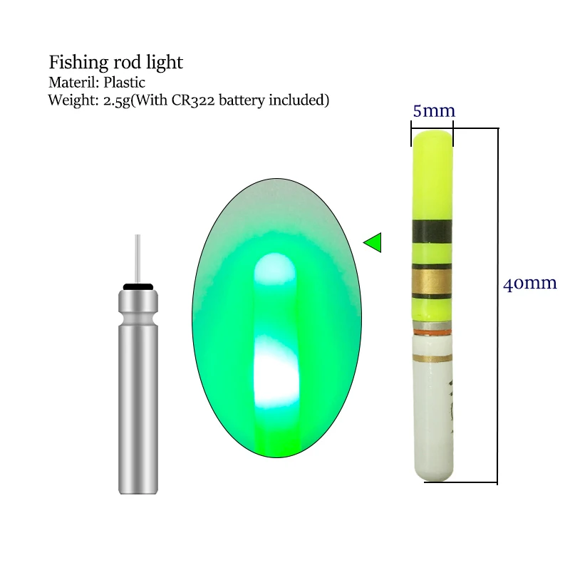 5PCS Electric Fishing Glow Stick Waterproof Electronic Light Stick Ocean  Fishing Glow Light Luminous River Rod Light No Battery