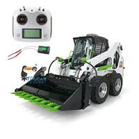 LESU 1/14 RC Hydraulic Loader Wheeled Skid-Steer Aoue LT5H I6S Rotating Sound Light Charger ESC Motor RC Model Toys THZH1280 2