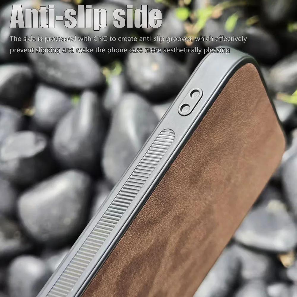 Elegant Leather Silicone Protective Phone Back Cover
