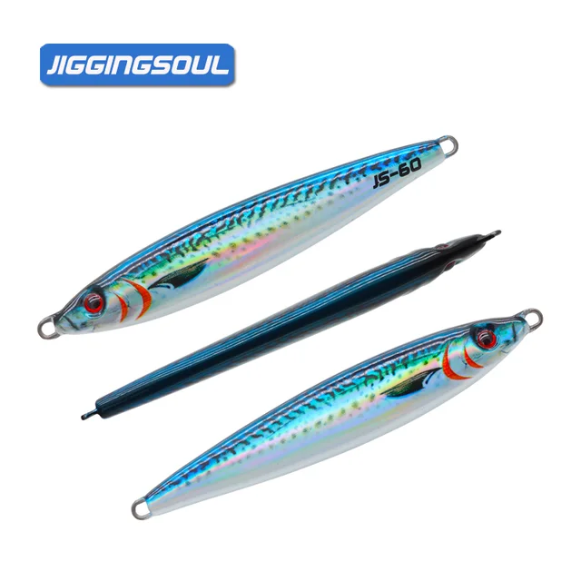 JIGGINGSOUL-JS40g60g80g100g120g150g200g 3D printed Fishing Jigs Vertical  Jig Saltwater Jig Fishing Lures speed jig