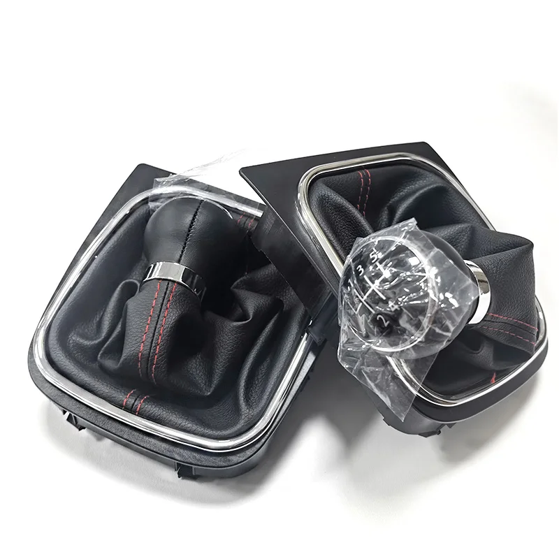 5/6-Gang-Schaltknauf mit Ledertasche für Volkswagen VW Golf 5 V 6 Vi MK5 MK6 Jetta 2013-2016 Auto Styling – Detail 15