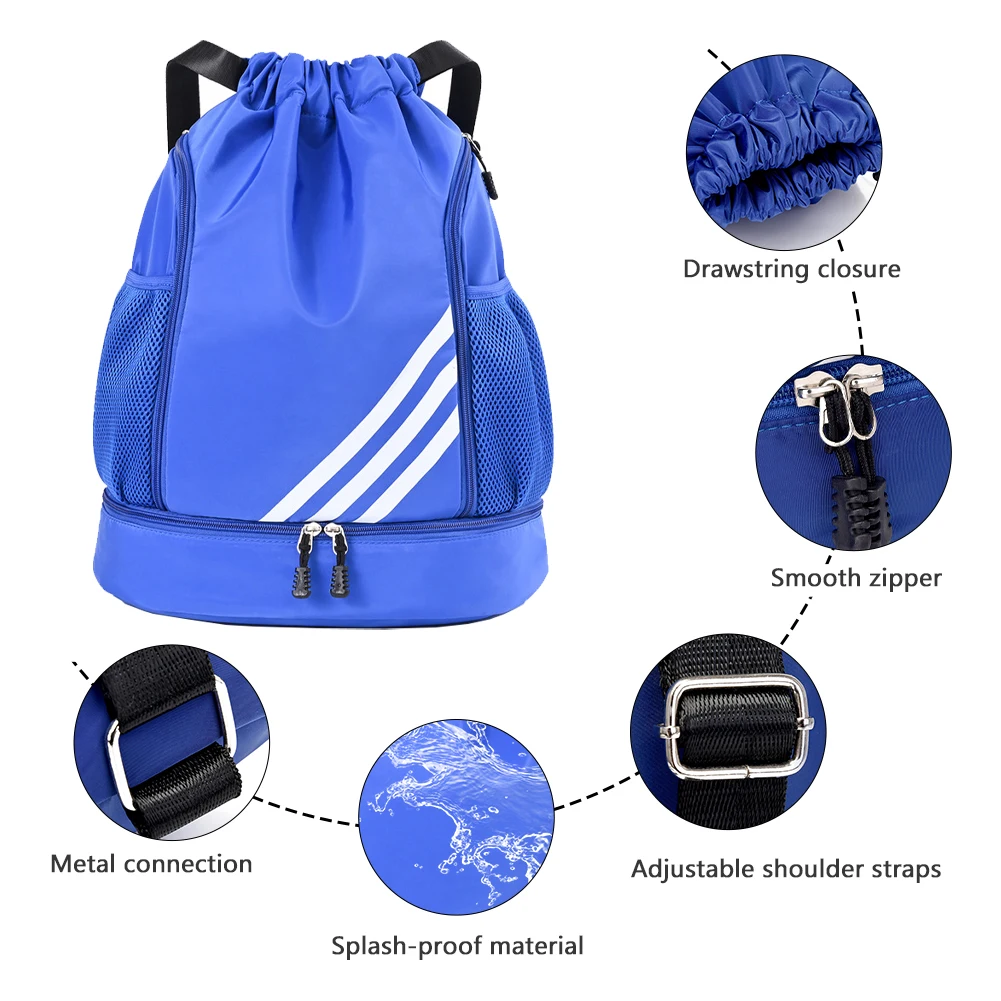 Portable Sport Fitness Travel Outdoor Backpack Drawstring Bag Waterproof  Gym Drawstring Sack Riding Backpack Gym Shoulder Bag - AliExpress