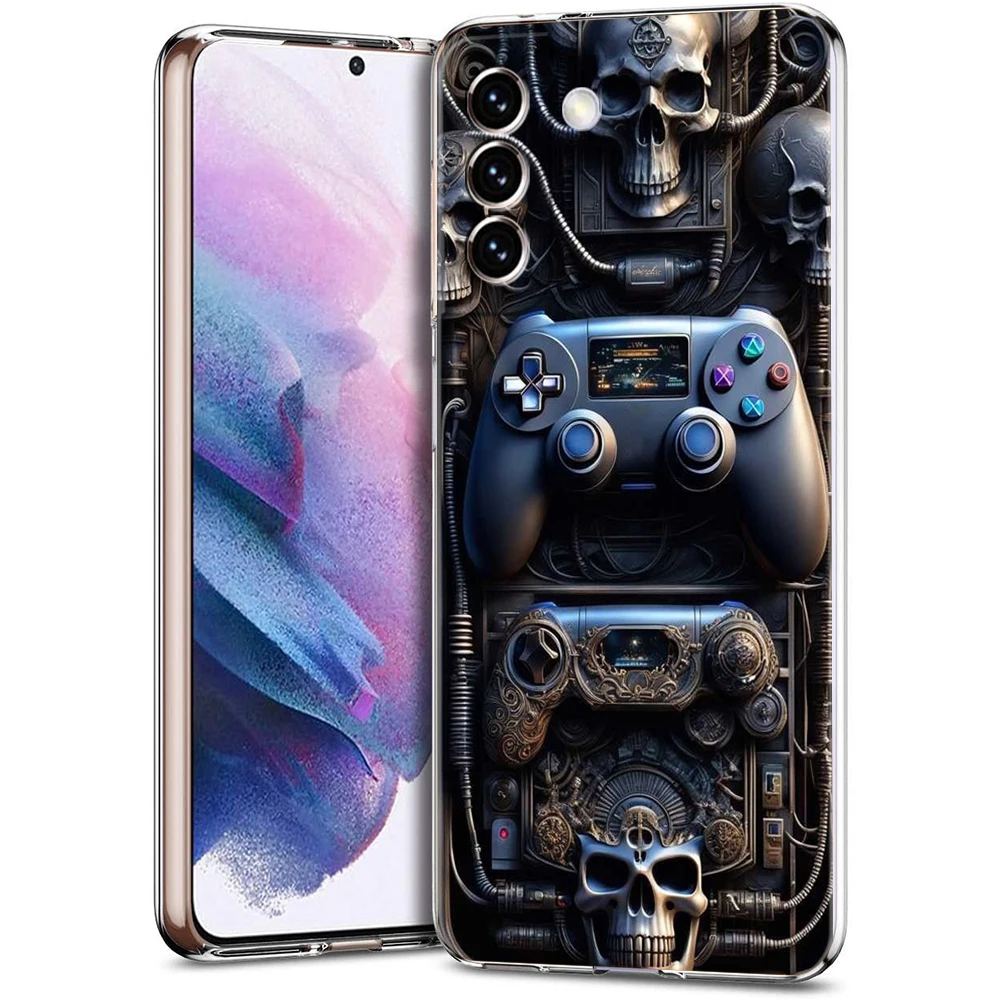 Game Controller Graphic Transparent Cover for Samsung Galaxy S24 S23 S22 S20 S21 FE Ultra S24 S23 S10 S10E S9 Plus 5G Phone Case – Detail 6