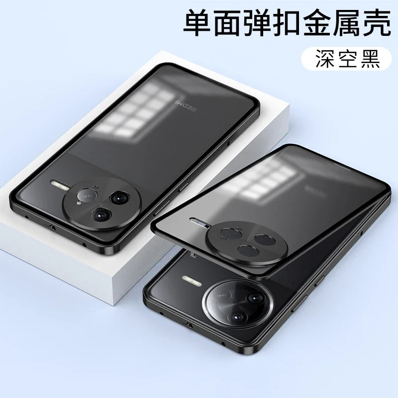 Luxury Aluminum Alloy Bumper Frame Magnet Metal Back Cover Phone Case