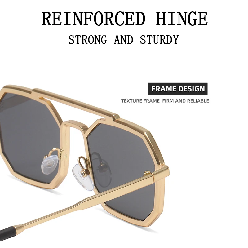 Metal Sunglasses For Men Vintage Square Sunglasses Women Trendy