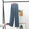 High Waist Wide Leg Pants Women's Summer Modal Cotton Thin Floor Length Loose Straight Slimming Copper Ammonia Silk Casual Tr...