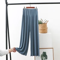 High Waist Wide Leg Pants Women's Summer Modal Cotton Thin Floor Length Loose Straight Slimming Copper Ammonia Silk Casual Tr...